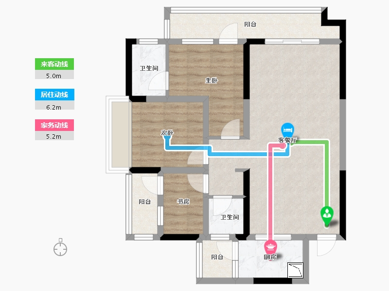 四川省-成都市-逸山公馆-78.72-户型库-动静线