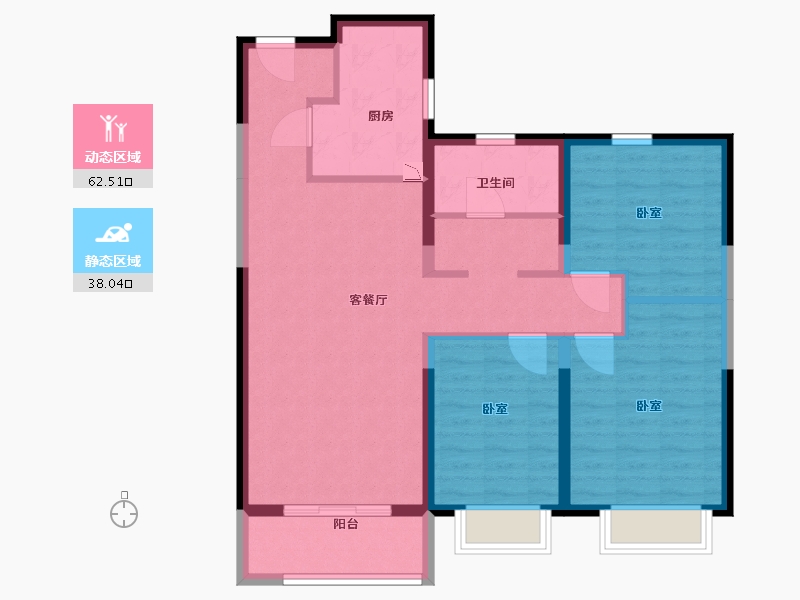 山西省-太原市-富力天禧公馆-90.00-户型库-动静分区