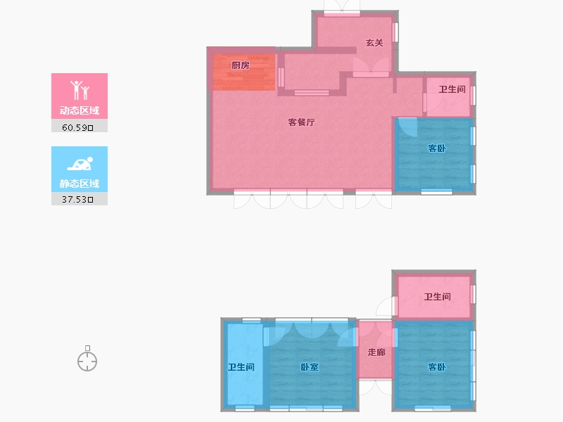 山西省-太原市-乐华城温泉度假小镇-89.00-户型库-动静分区