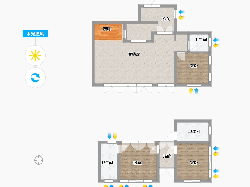 山西省-太原市-乐华城温泉度假小镇-89.00-户型库-采光通风