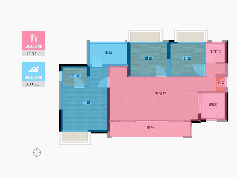 广西壮族自治区-柳州市-彰泰滨江学府-73.21-户型库-动静分区