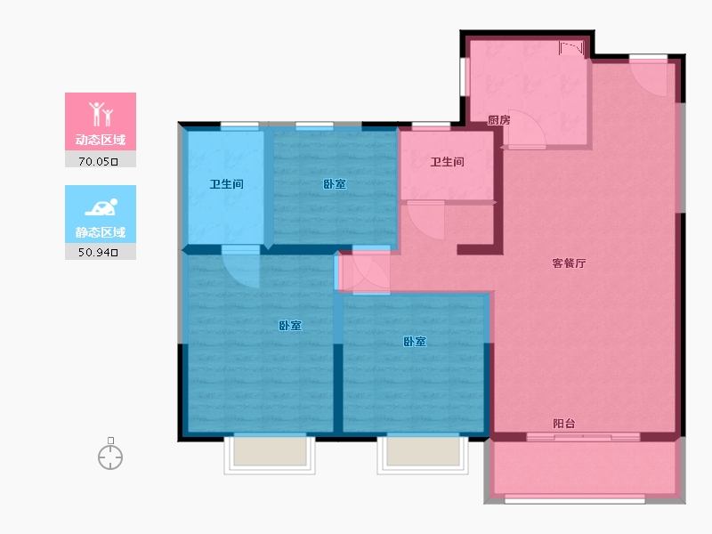 山西省-太原市-富力天禧公馆-109.01-户型库-动静分区