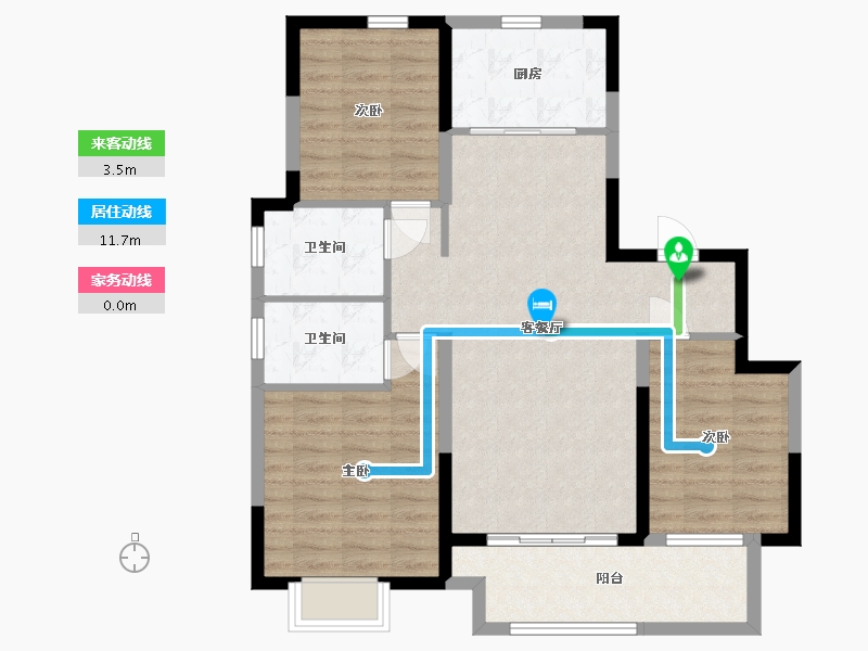 河北省-沧州市-中梁观沧海-89.68-户型库-动静线