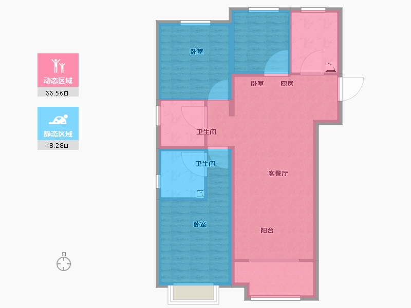 山西省-太原市-海尔产城创国际广场-104.00-户型库-动静分区