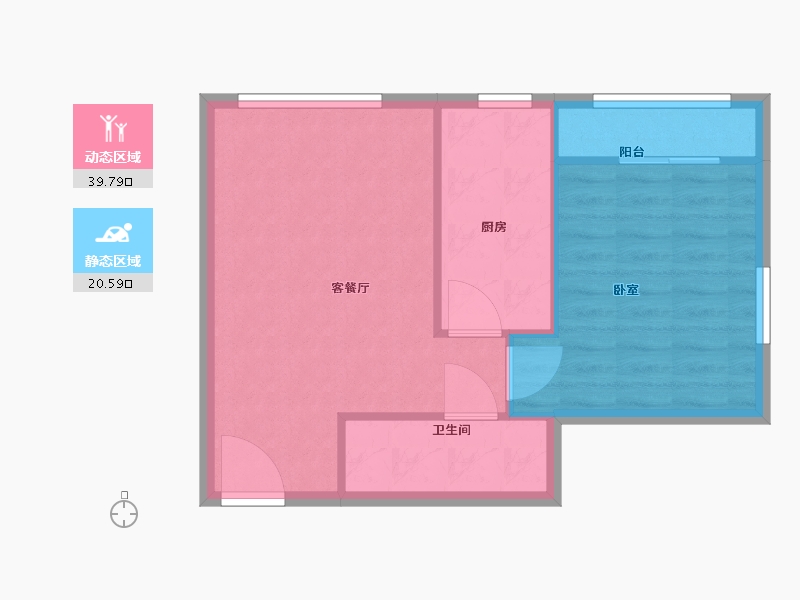 河北省-廊坊市-狮子城丁香园-55.00-户型库-动静分区