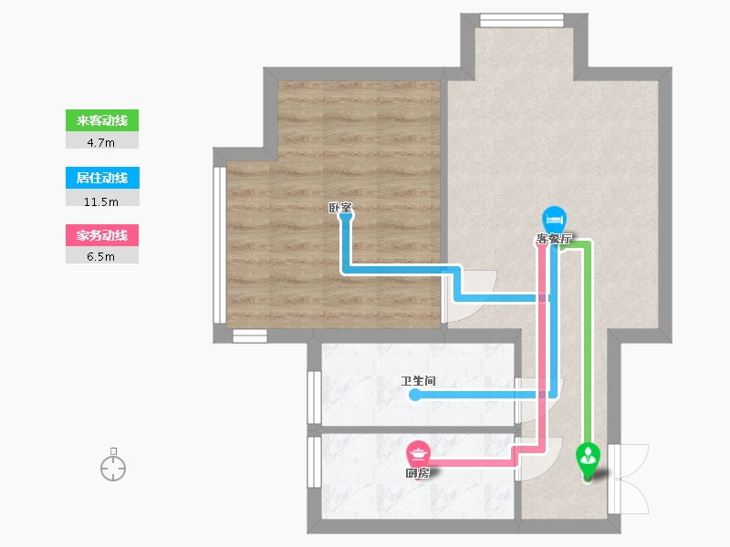 河北省-廊坊市-狮子城丁香园-52.00-户型库-动静线