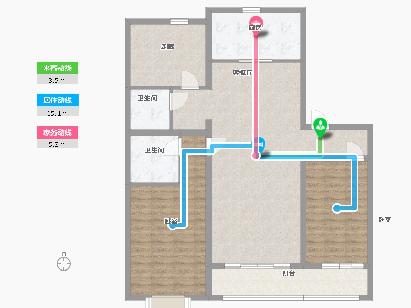 山西省-太原市-大同富力悦玺-108.75-户型库-动静线