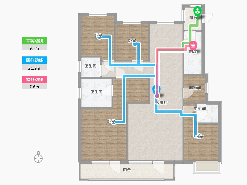 河北省-沧州市-泰享嘉府-129.98-户型库-动静线