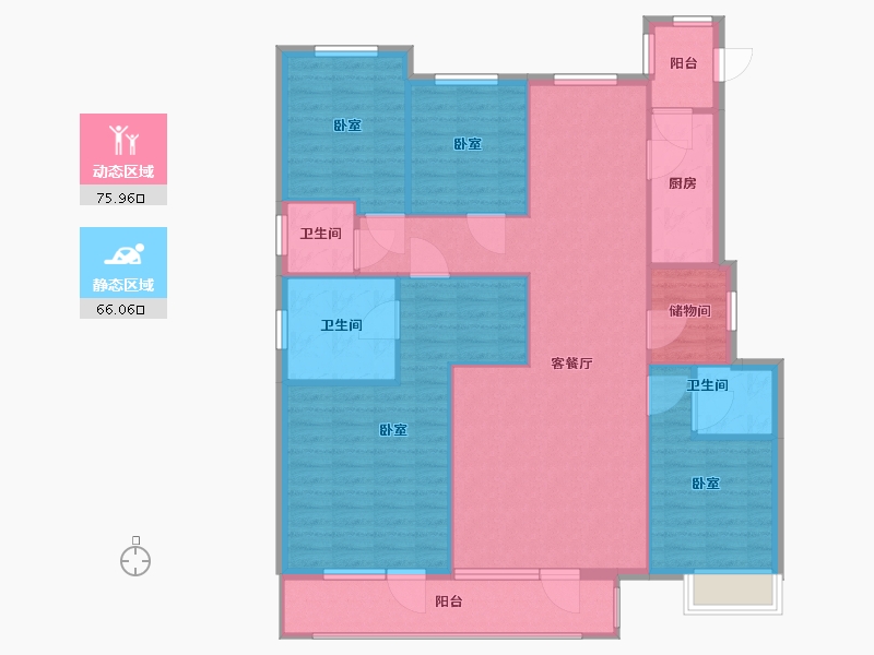 河北省-沧州市-泰享嘉府-129.98-户型库-动静分区