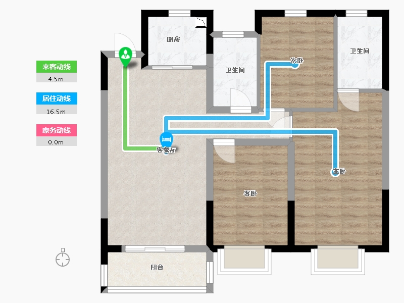 河北省-沧州市-中梁观沧海-82.79-户型库-动静线