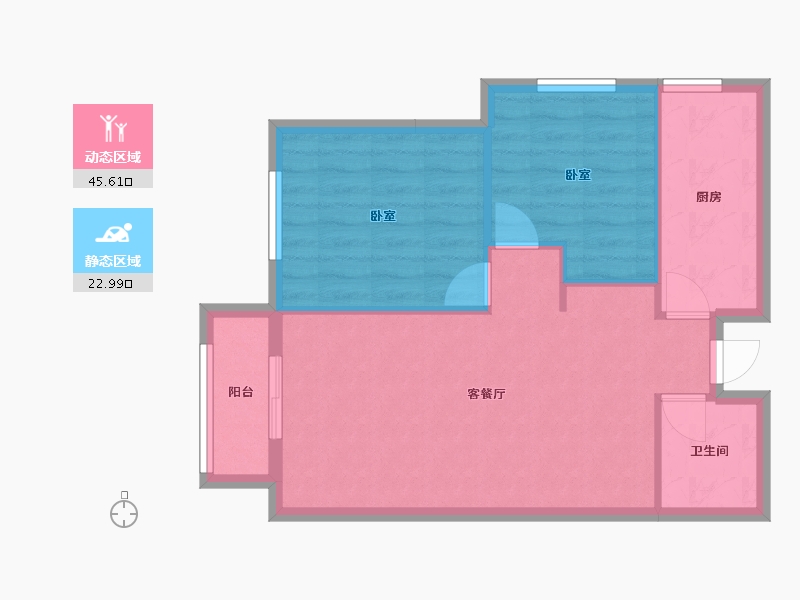 山西省-太原市-竞杰·常青藤-62.17-户型库-动静分区