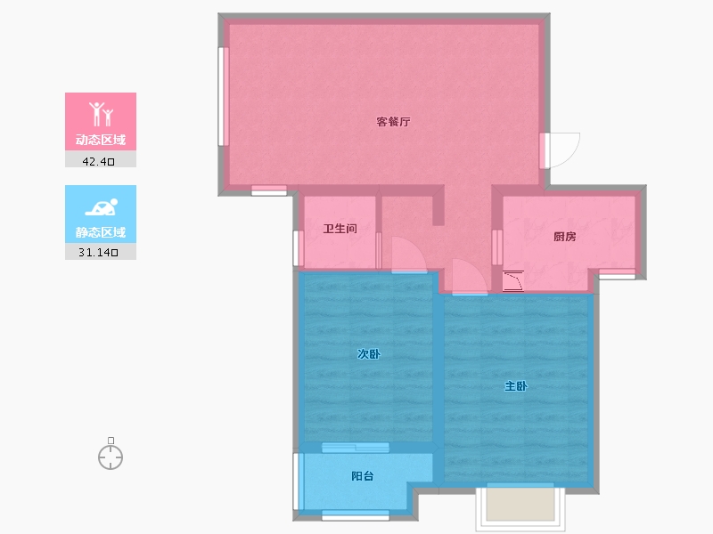 河北省-廊坊市-龙邸·厚得街-65.16-户型库-动静分区