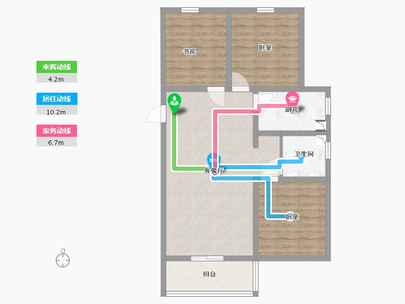 山西省-太原市-晋建迎曦园-77.04-户型库-动静线