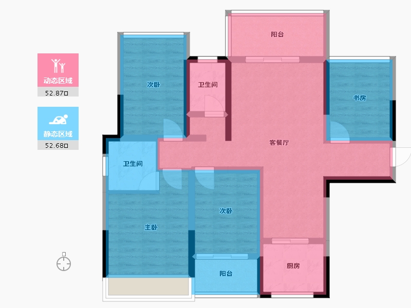 广西壮族自治区-桂林市-桂阳新城-92.71-户型库-动静分区