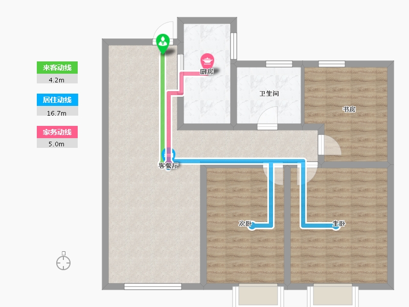 河北省-承德市-金辉府-90.51-户型库-动静线