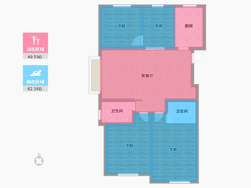 河北省-承德市-金辉府-100.69-户型库-动静分区