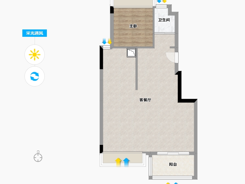 四川省-成都市-华侨城碧桂园莫奈的湖-61.46-户型库-采光通风