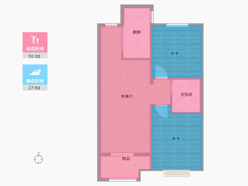 山西省-太原市-融创外滩公馆二期-70.00-户型库-动静分区