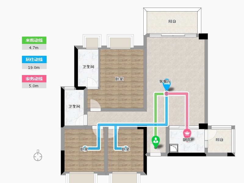 四川省-成都市-兴城人居云山府-92.67-户型库-动静线