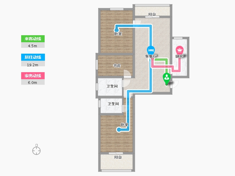 山西省-太原市-天鼎华府-104.20-户型库-动静线