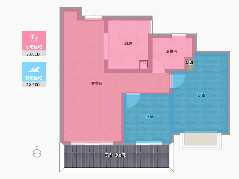 云南省-昆明市-保利和光屿湖-59.87-户型库-动静分区