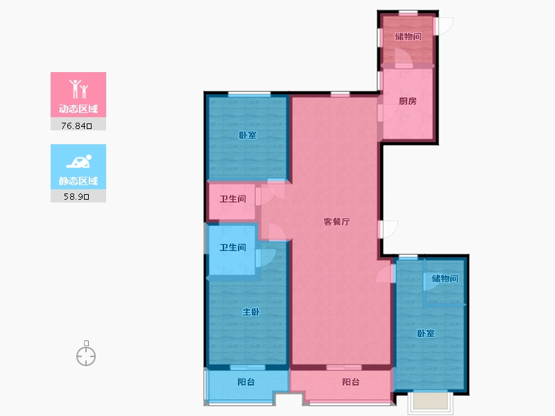 山西省-太原市-建投 · 祥澐府-121.10-户型库-动静分区