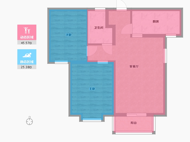 河北省-廊坊市-龙邸·厚得街-62.72-户型库-动静分区