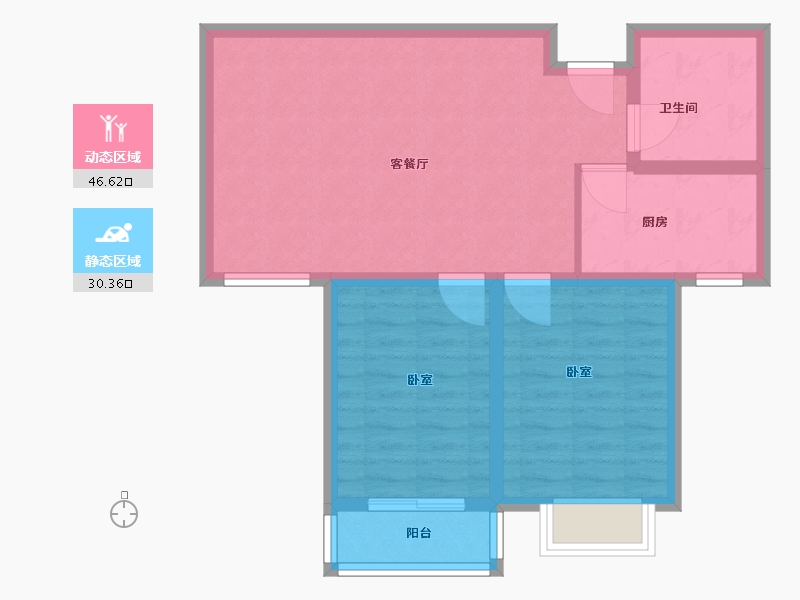 山西省-太原市-宜佳上东城-68.97-户型库-动静分区