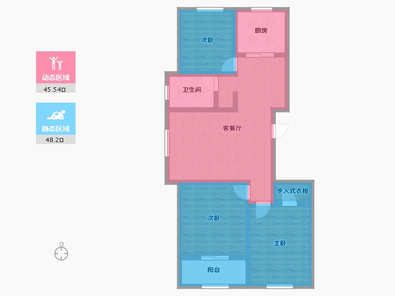 河北省-承德市-红石墅小区-82.55-户型库-动静分区