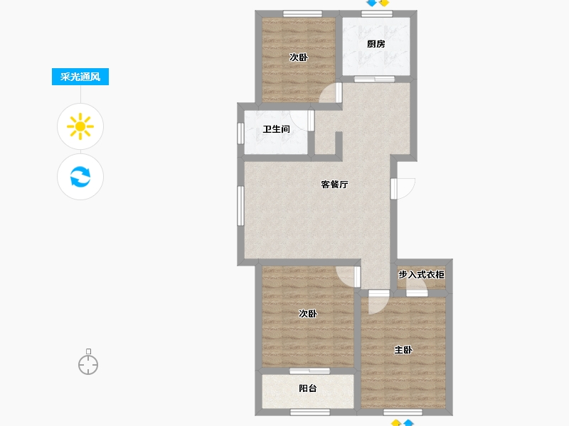 河北省-承德市-红石墅小区-82.55-户型库-采光通风