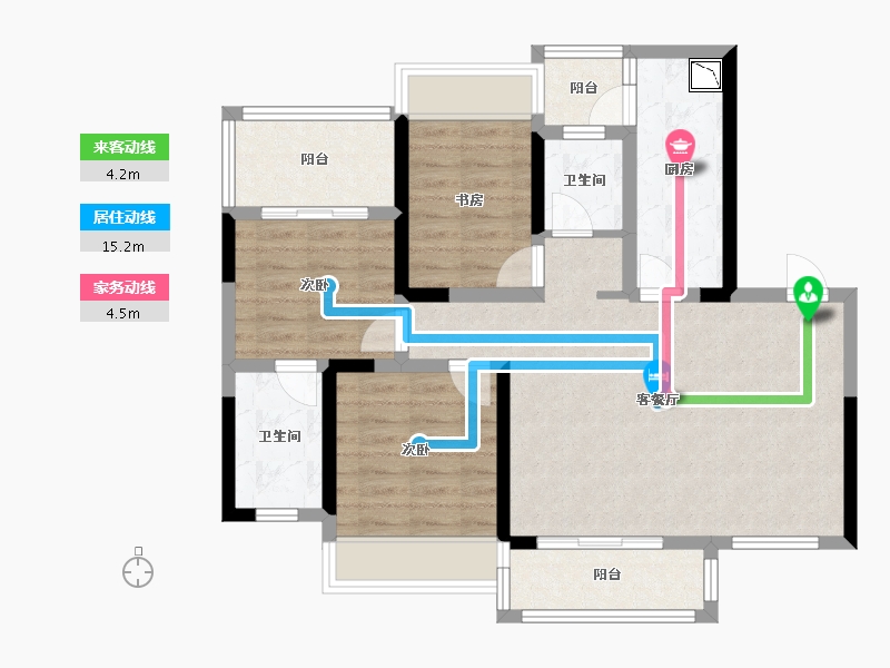 四川省-成都市-逸山公馆-84.68-户型库-动静线