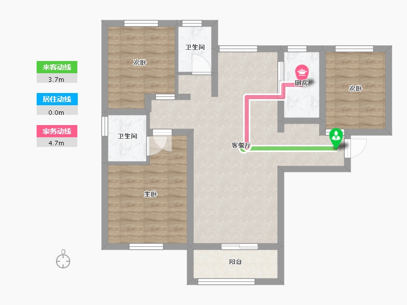 河北省-廊坊市-龙邸·厚得街-76.50-户型库-动静线