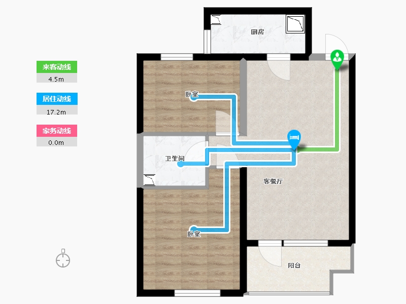 河北省-廊坊市-阿尔卡迪亚清芷苑-68.00-户型库-动静线