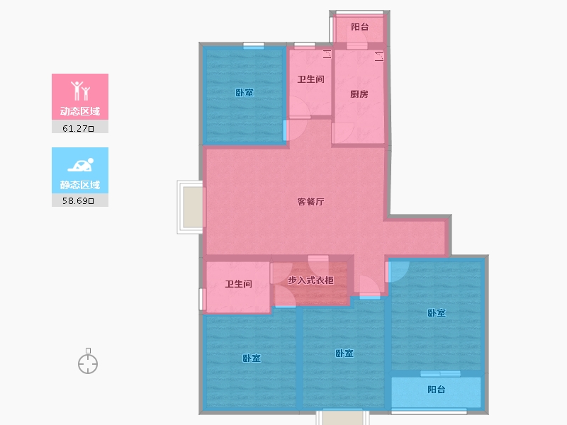 山西省-太原市-晋建迎曦园-106.15-户型库-动静分区