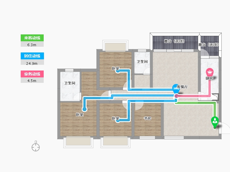 云南省-昆明市-广电苑和园-106.31-户型库-动静线