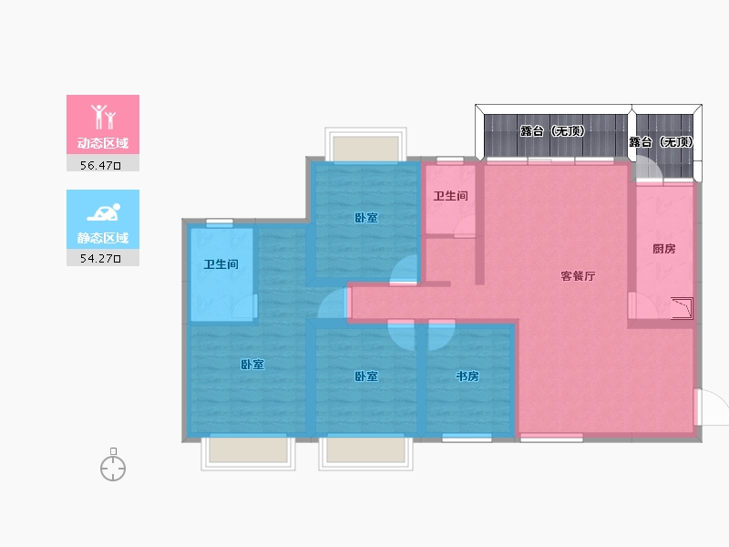 云南省-昆明市-广电苑和园-106.31-户型库-动静分区