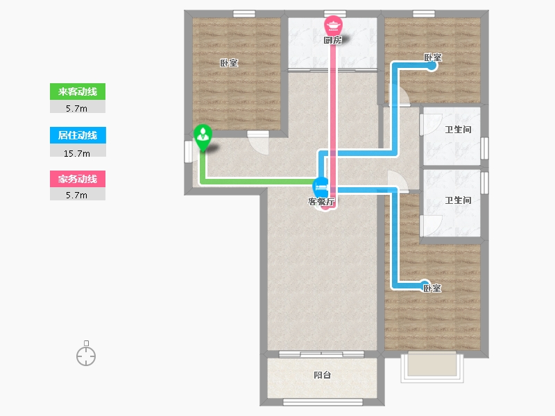 山西省-太原市-泰瑞城九礼-98.00-户型库-动静线