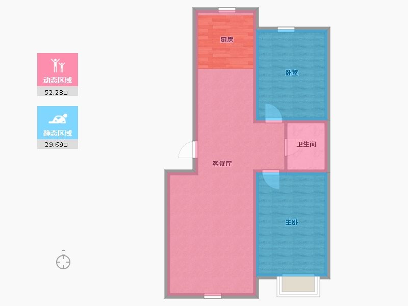 内蒙古自治区-包头市-东河世纪城-73.89-户型库-动静分区