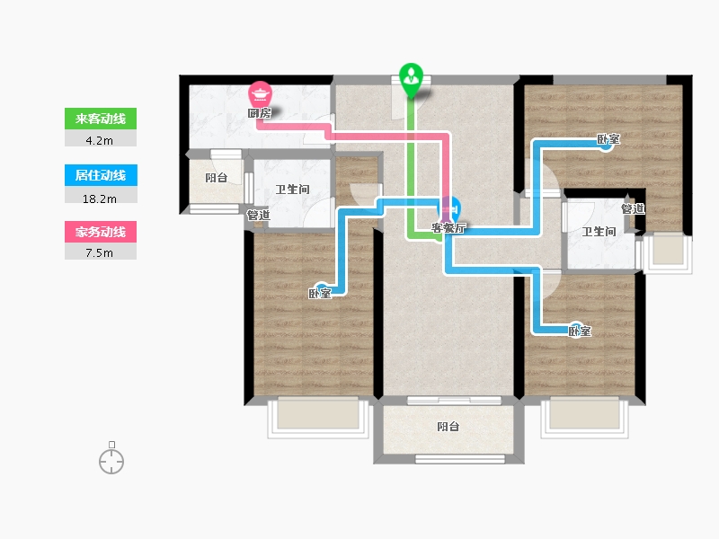 山西省-临汾市-曲沃碧桂园-86.68-户型库-动静线