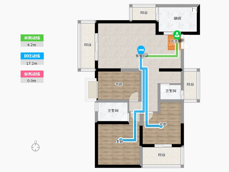 云南省-昆明市-融城优郡-100.26-户型库-动静线