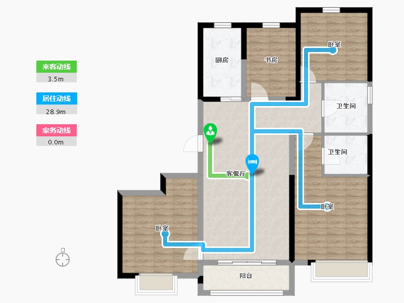 山西省-太原市-棕榈西园-116.13-户型库-动静线