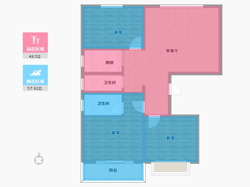 河北省-邯郸市-龙聚金源-96.00-户型库-动静分区