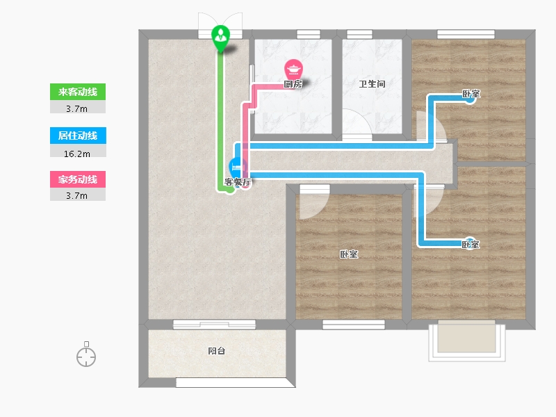 河北省-邢台市-永康万国城-71.41-户型库-动静线