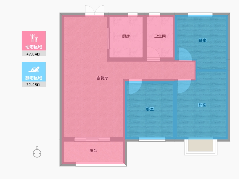 河北省-邢台市-永康万国城-71.41-户型库-动静分区