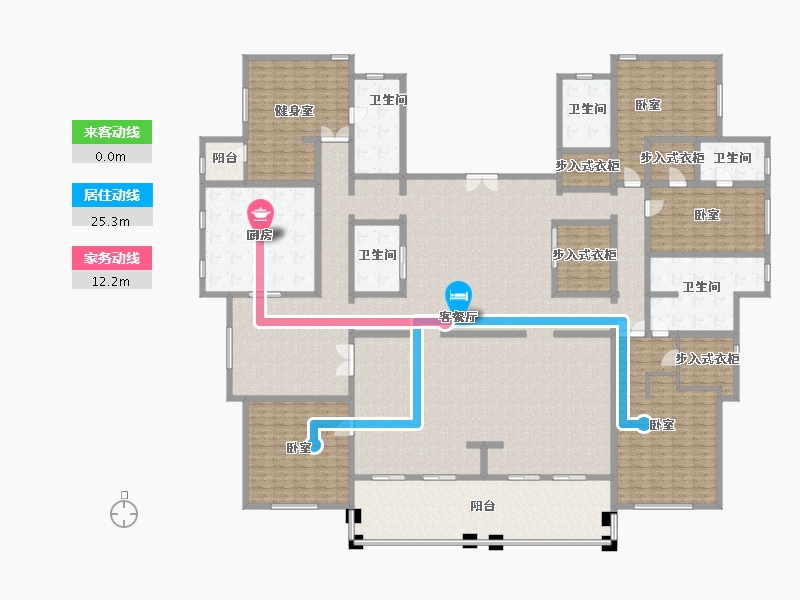 内蒙古自治区-包头市-鹿城上院-414.58-户型库-动静线