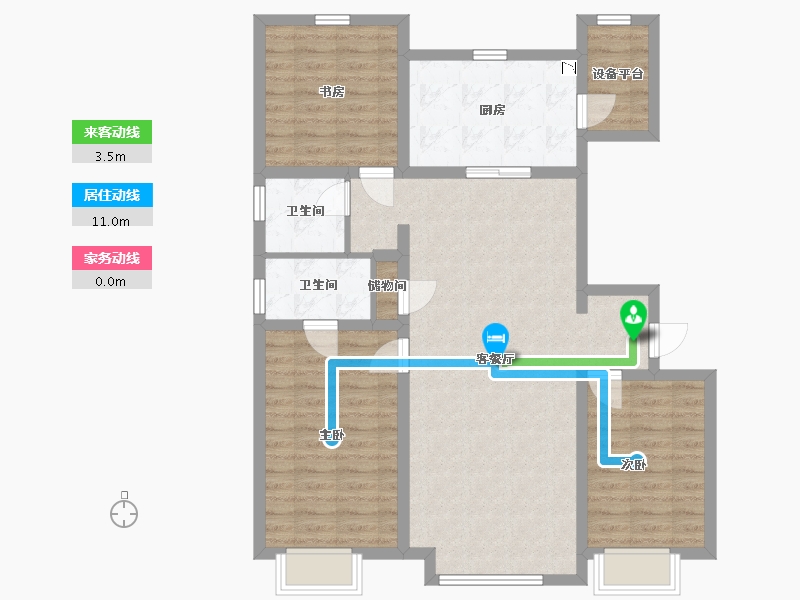 内蒙古自治区-包头市-万科城-97.31-户型库-动静线