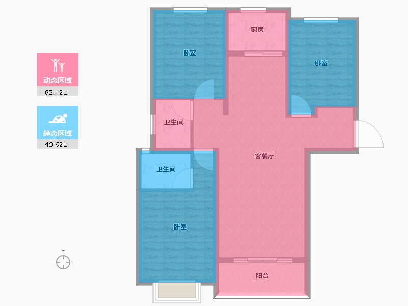 河北省-邢台市-三峰万和国际-101.01-户型库-动静分区