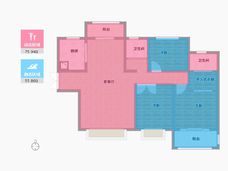 山西省-临汾市-功臣御苑-118.01-户型库-动静分区