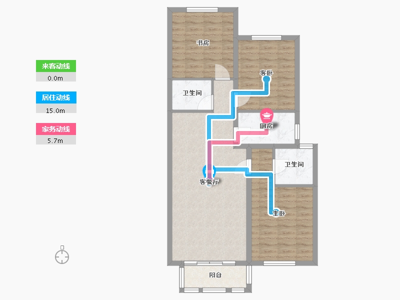 河北省-承德市-海城阳光家园-84.75-户型库-动静线