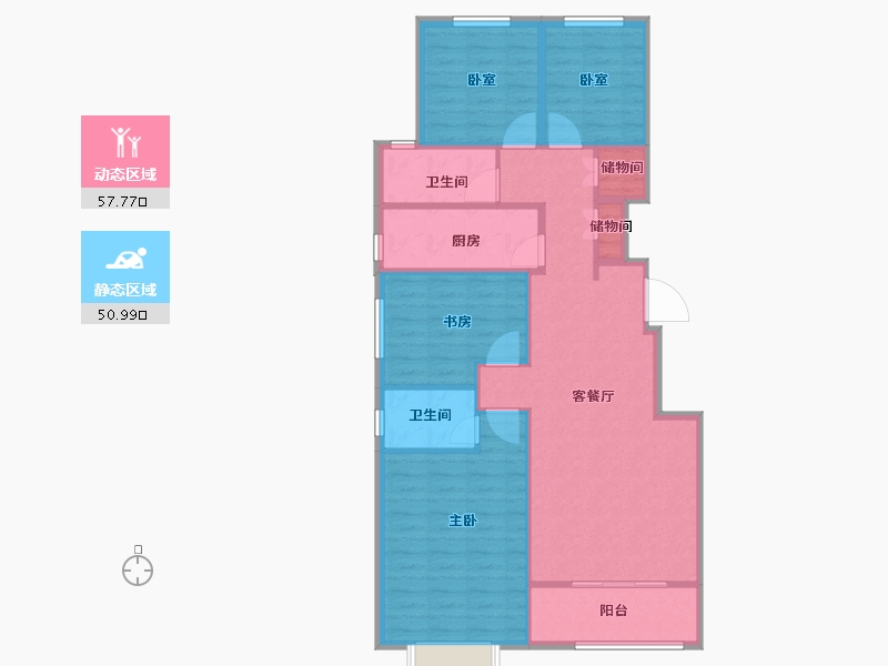 河北省-石家庄市-城南尚府-99.87-户型库-动静分区